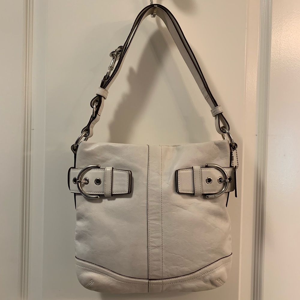 Coach Soho White Leather Convertible Bag
